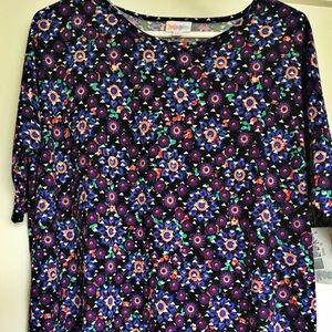 NWT LuLaRoe S Irma ~ black background ~